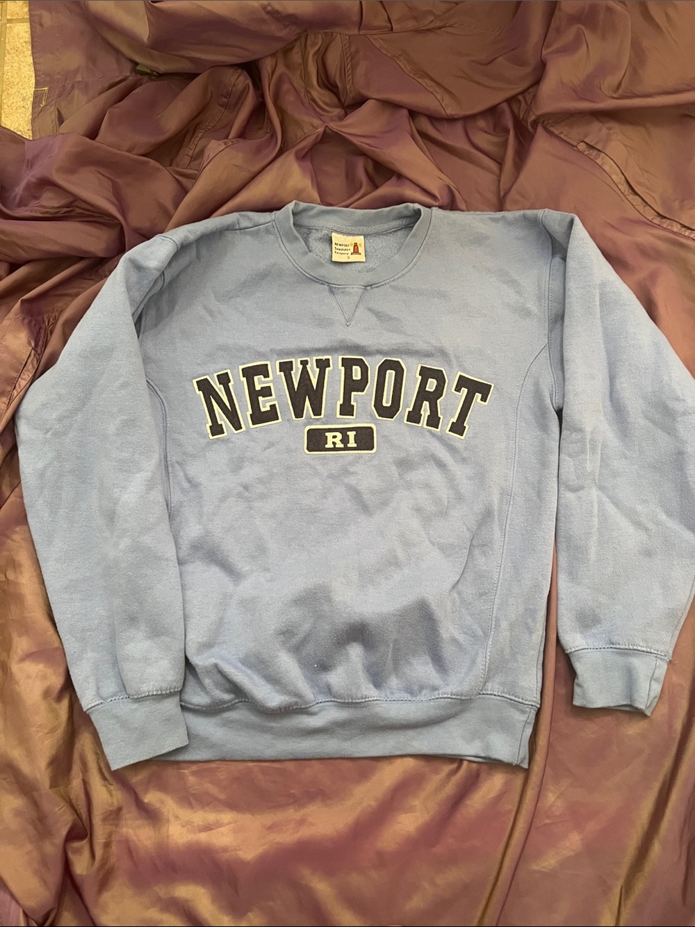 NEWPORT RI Blue Crewneck Sweatshirt - Classic Collegiate Pullover